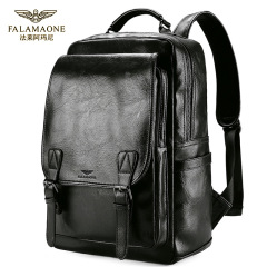 Faleiamani Men's Dual Shoulder Bag Trendy and Versatile Men's Laptop Bag Large Capacity Travel Bag Men's Leisure Fashion