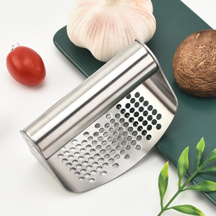 Stainless Steel Garlic Press Household Manual Garlic Masher Ring Garlic Masher Kitchen Garlic Minced Garlic Wholesale Garlic Press