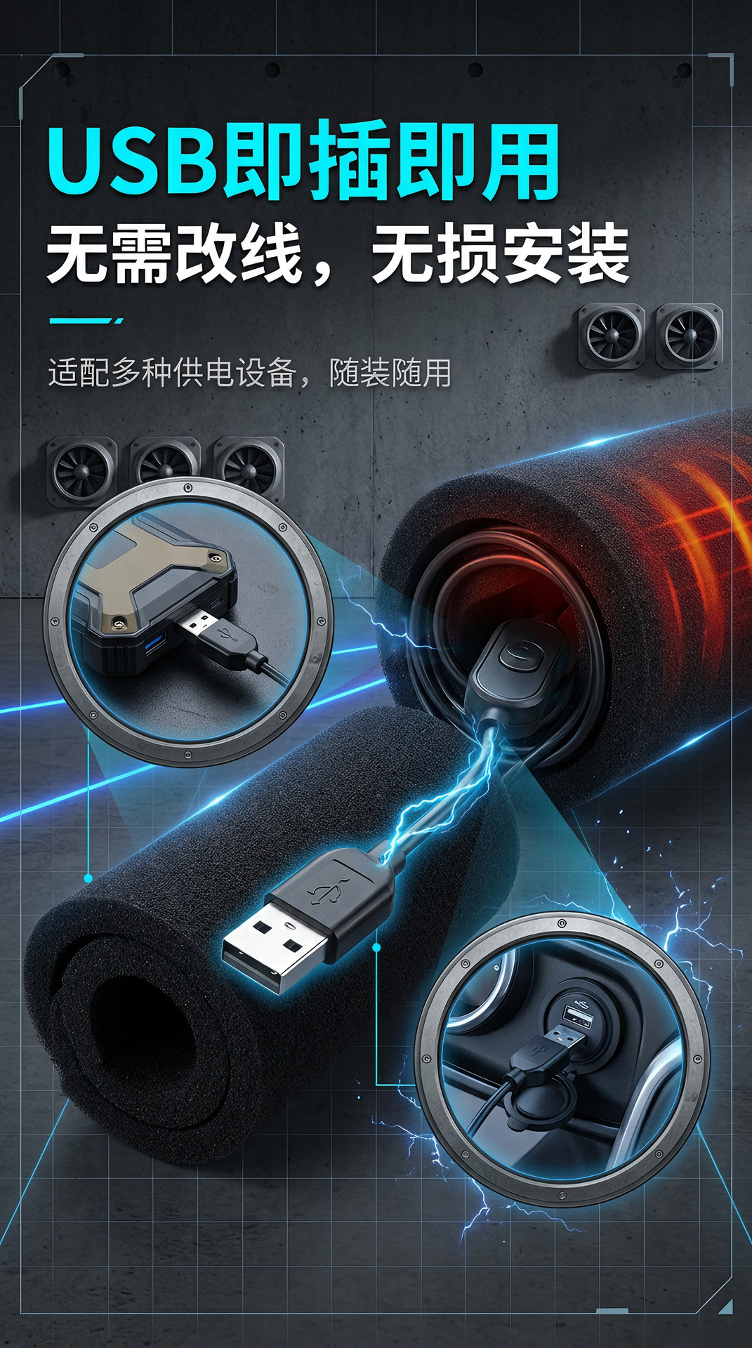 In-stock, direct supply: USB-powered heated handlebar grips for electric scooters, featuring three temperature settings, waterproof, and non-slip