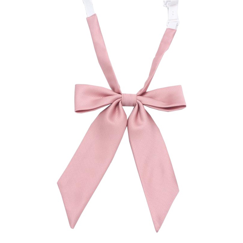 Fabricante en stock sarga ángulo pajarita estilo coreano femenino color sólido pequeño mango largo collar flor marinero traje JK uniforme pajarita