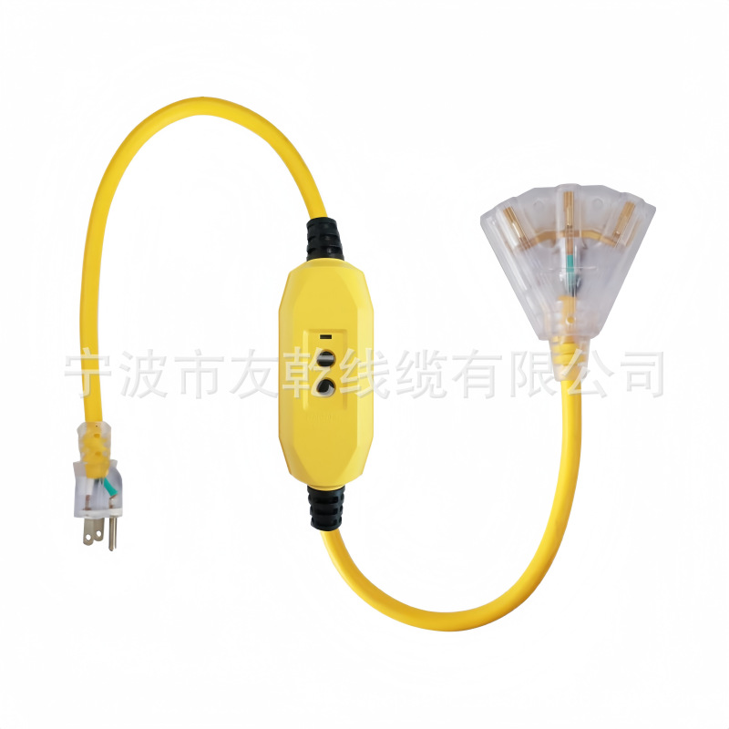 GFCI自动监控更换插头，直插式安装，NEMA 5-15P至NEMA 5-15R，交