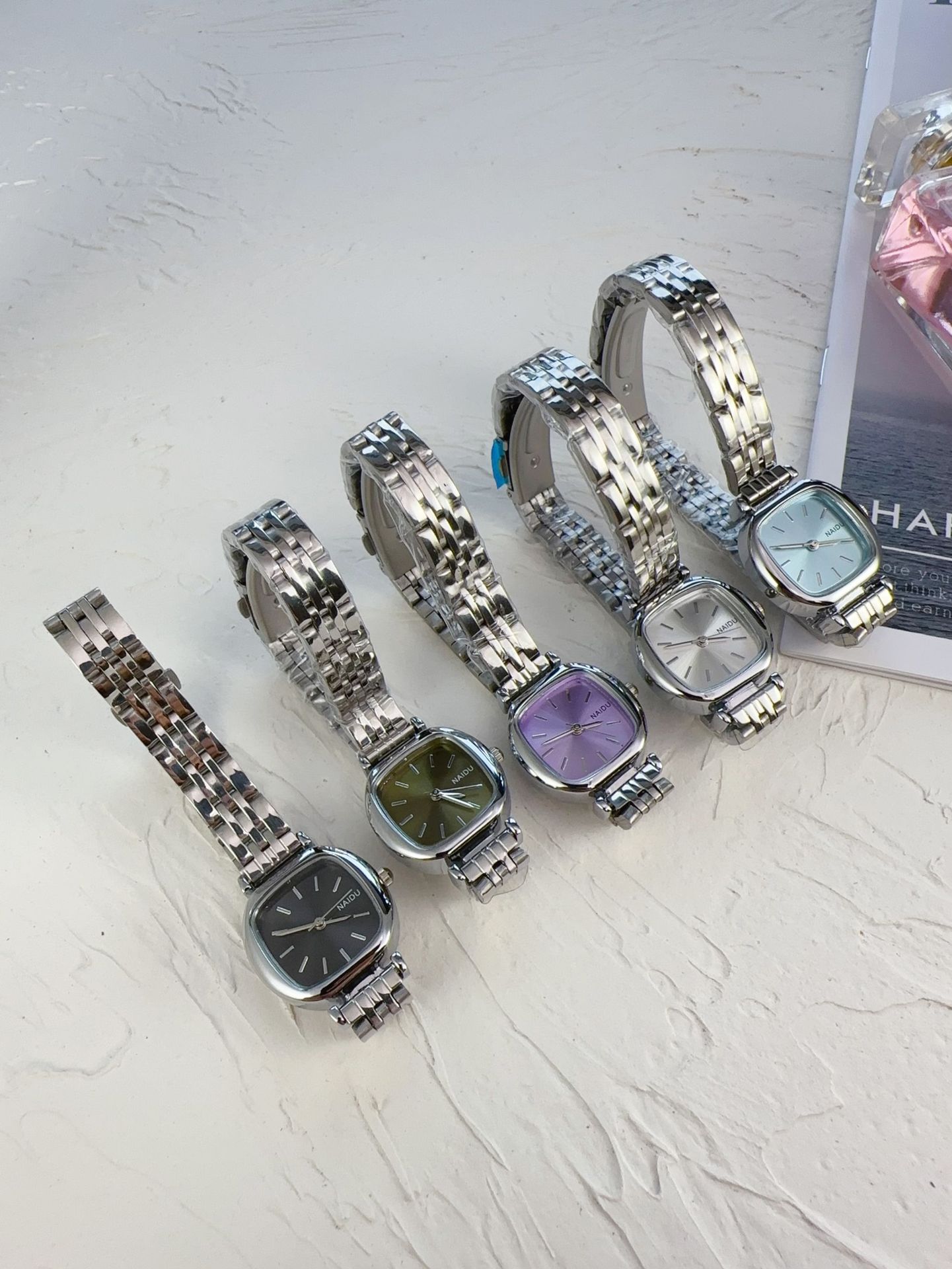 Square Dial Shape Daily Occasion Casual Geometric Concealed Buckle Quartz Women's Watches