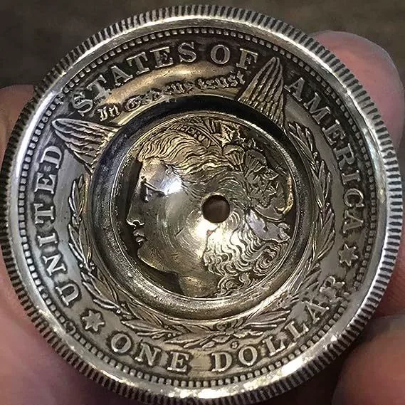 资比 Cross -border Amazon Silver Coin Bell Morgan Silver Dollar -Bell Halloween Decoration