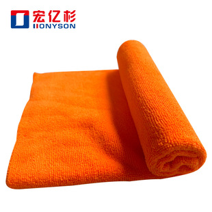 Fine fiber high and low wool ultrasonic hot-cutting cleaning towel multifunctional car washing towel foreign trade export processing
