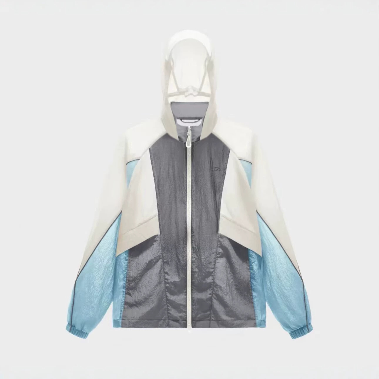 TAOP & ZA mujer verano 2026 nuevo color contrastante empalme ropa de piel ultra delgada chaqueta con capuchón protector solar