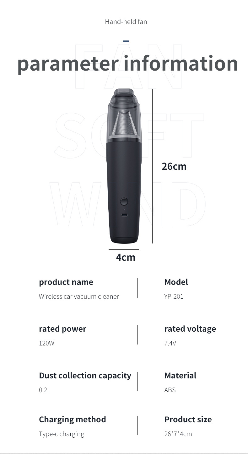 Car Wireless Vacuum Cleaner Multi-Functional Powerful Blowing and Suction All-In-One Household Small Handheld High-Power Dust Blower