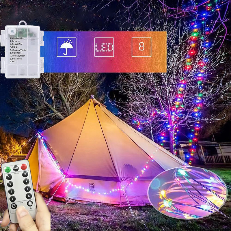 LED Sternenhimmel V Hängeleuchte mit magischer Bohne, dreifarbig dimmbar, RGB-Lichter, Niederspannungs-Lichtquelle, warmweiße Atmosphärenleuchte, Kupferdraht-Lampe