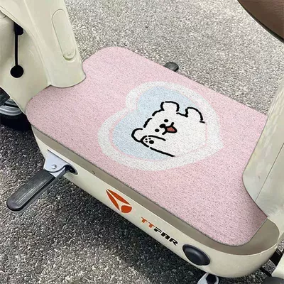 Wire Ring Foot Mats for Delivery, Electric vehicle foot mat - foundation-loving-puppy-2540cm-silk-circle-cut-the-hair-into-a-rectangle-by-yourself