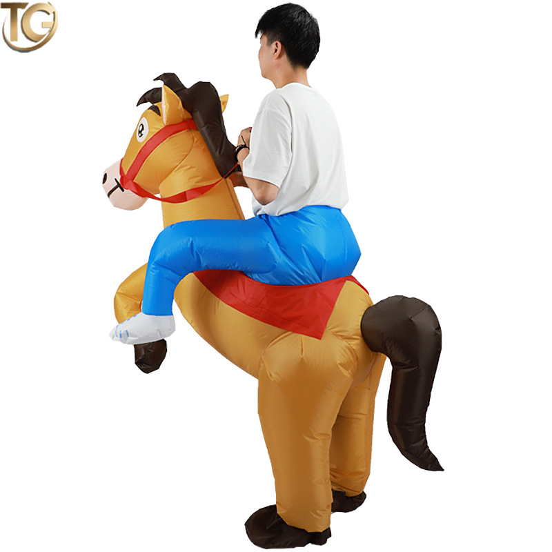 Transfronterizo Amazon venta caliente jazz caballo infláble Halloween disfraz accesorios suministros de fiesta disfraz de muñecas de dibujos animados