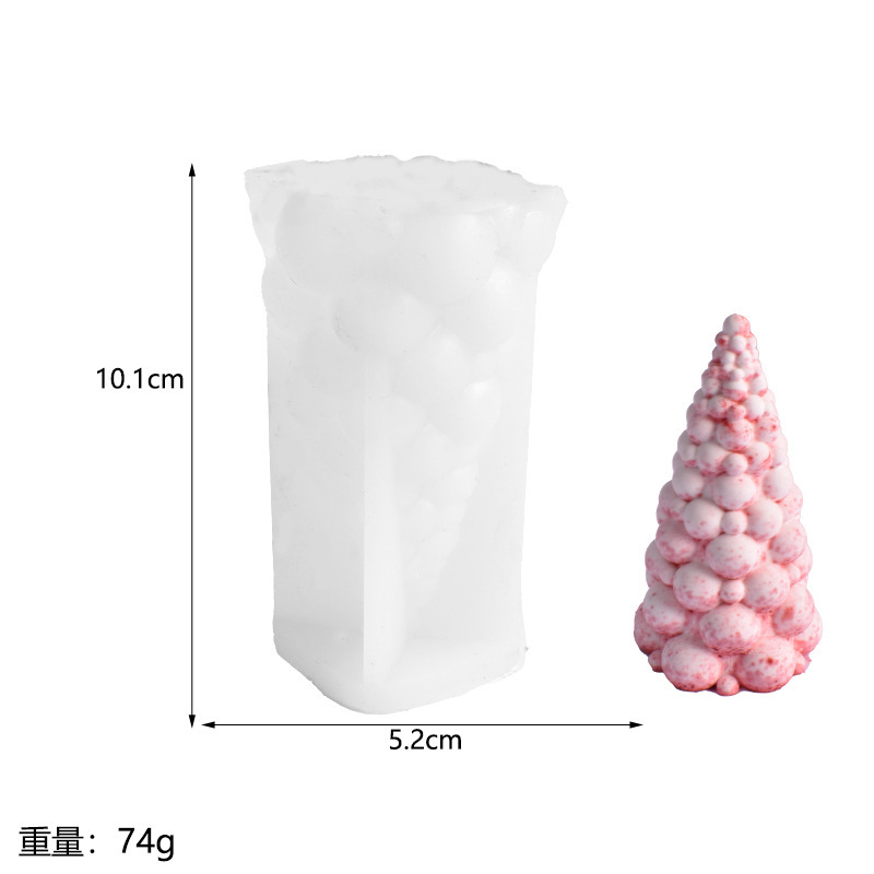 クリスマス立体泡球クリスマスツリーろうそく金型diy香薫石膏拡香石ヘラジカろうそく金型|undefined