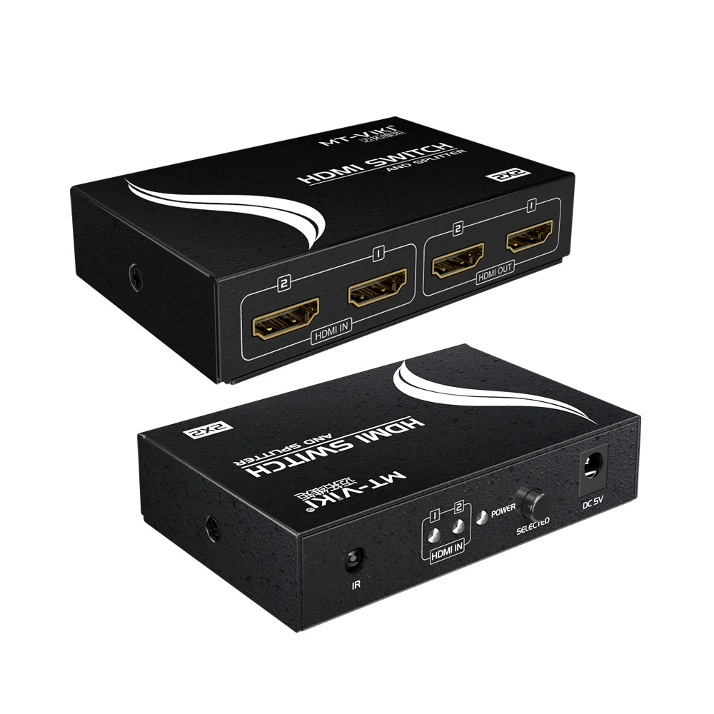 Коммутационный распределитель HDMI высокой четкости Maito Weishi с 2 входами и 2 выходами, с дистанционным управлением, коммутационный делитель MT-HD2-2