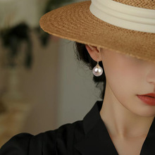 韓國東大門秋冬新款復古氣質珍珠耳環小眾設計感輕奢時尚百搭耳釘