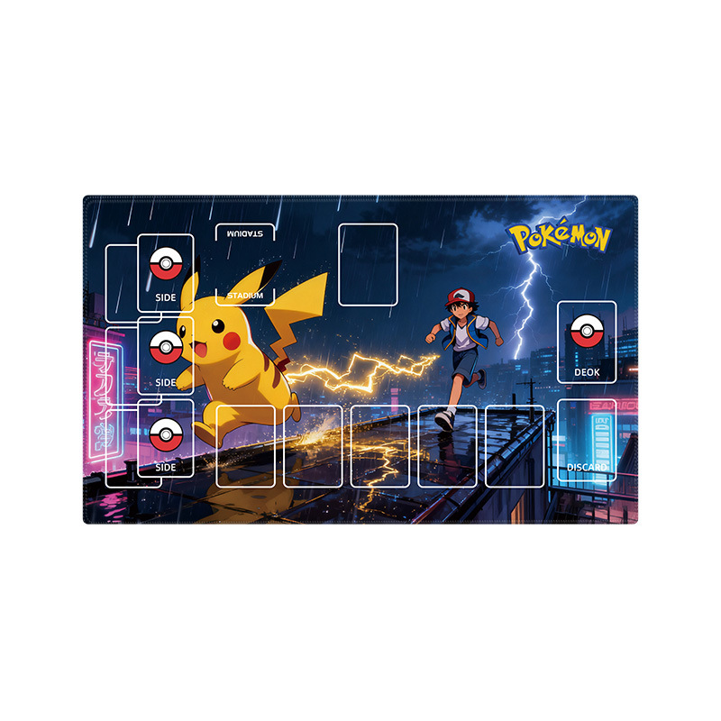 Pokémon juego gran almohadilla de bloqueo grueso doble tarjeta de combate almohadilla de tarjeta de batalla mesa simple almohadilla de mesa