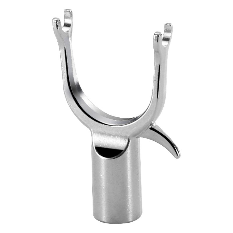 Factory wholesale aluminum alloy clothes fork head accessories hanging clothes fork thickened 19mm tube clothes pole lengthened bright joint