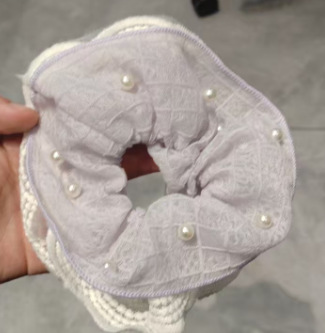 Anillo para el cabello de intestino grueso de gran tamaño coreano, bufanda cuadrada de alta calidad femenina, cuerda para el cabello, banda elástica y duradera, flor de viento perezosa