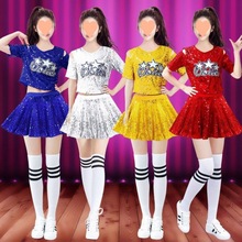 演出服女团新款舞服装啦啦队表演服韩版舞练功服亮片晚会厂家直销