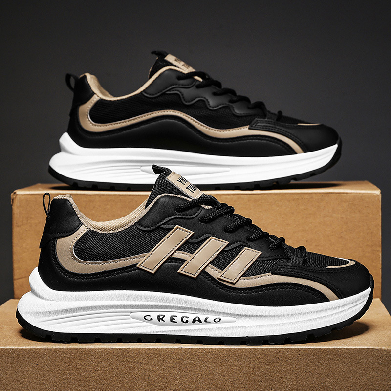 Zapatos de hombre 2026 primavera nueva tendencia versátil explosión zapatos de papá suela gruesa resistente al desgaste transpirable zapatos deportivos casuales de estudiantes