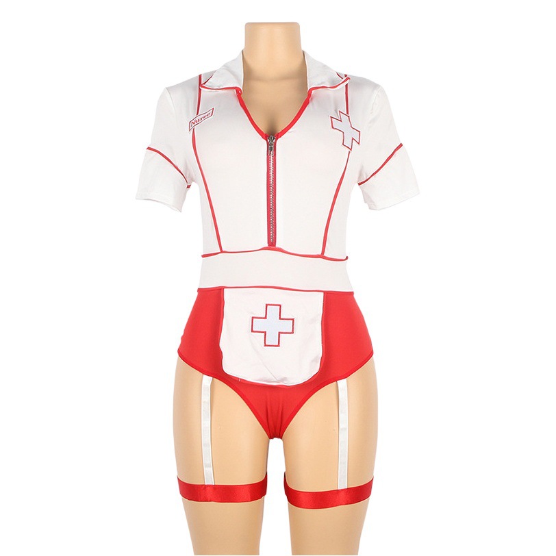Comercio exterior al por mayor suministro europeo y americano sexy pijamas pasión traje más tamaño enfermera sexy teaser tentación caliente uniforme