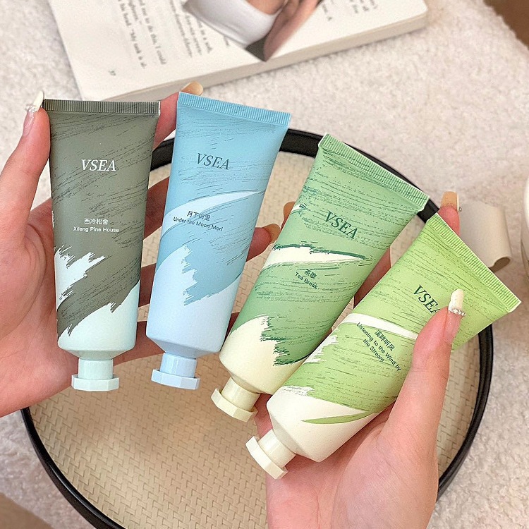 VSEA con caja de colores otoño y invierno nueva crema de manos, fragancia de alta calidad, crema de manos humectante, anti-agrietamiento, estudiantes