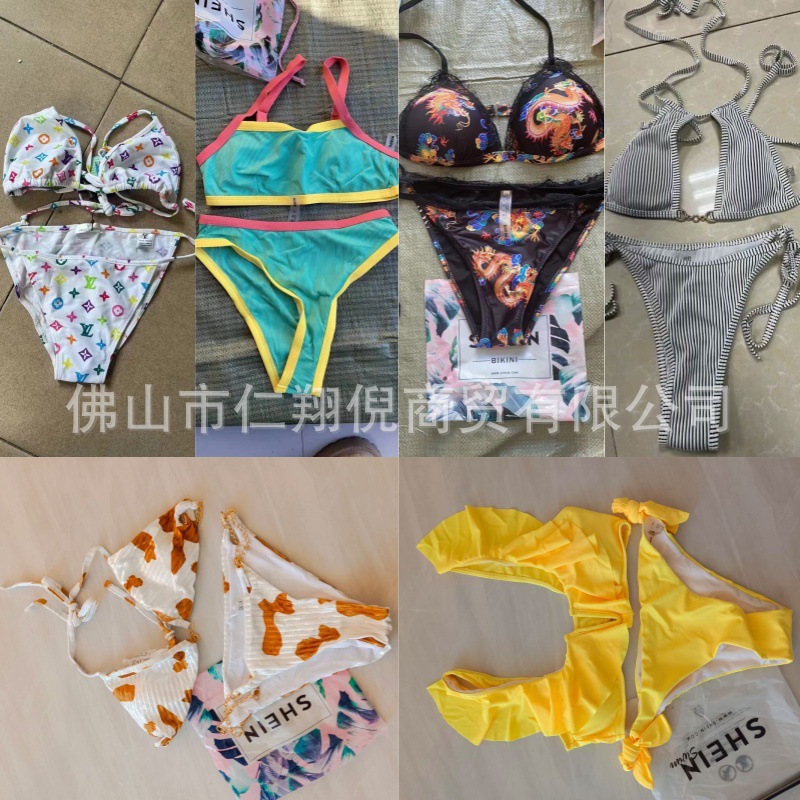 Shein comercio exterior transfronterizo de moda europea y americana trajes de baño de cola misceláneos estilo de lote mixto más armario africano bajo precio