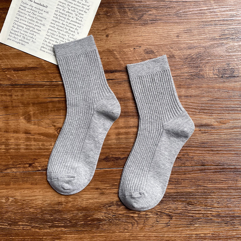 Calcetines para hombre Calcetines finos de verano Calcetines para hombre, desodorante y absorbente de sudor, calcetines de algodón de color sólido de doble aguja, calcetines Zhuji