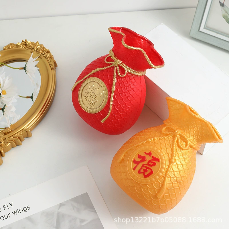 Благословенные мешки вазы для дома цветочные ретро вазы китайские красные колосья пшеницы пластиковые украшения новогодние удачи