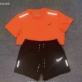 Reflective Hook Short Sleeve+Shorts Orange Set