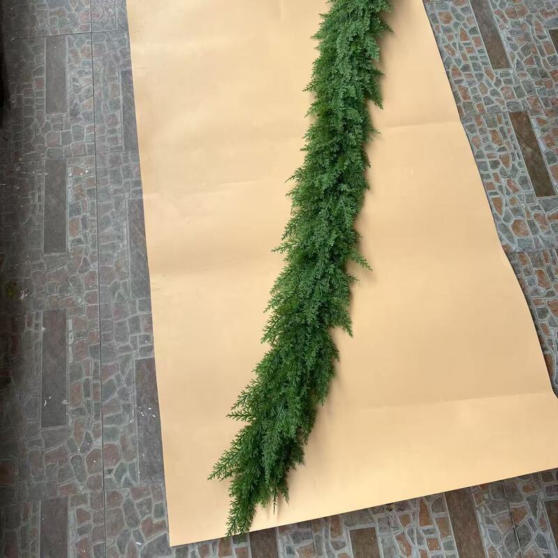 跨境松针软胶圣诞藤条圣诞节雪松藤条圣诞节花环家居壁炉酒店装饰|undefined