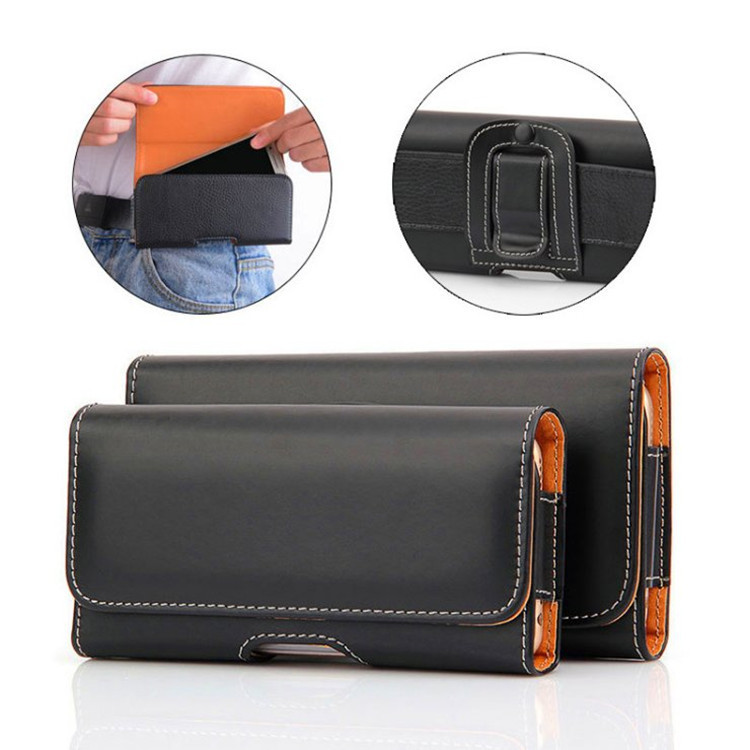 Suitable for Apple Mobile Phone Waist Bag, Belt Leather Case, Universal Mobile Phone Case, Mobile Phone for the Elderly, Smart Phone Waist Protective Cover