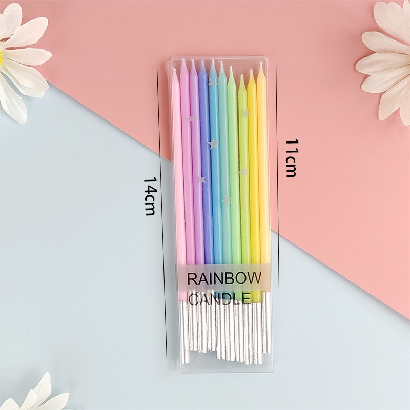 Party, Festival Occasion Birthday Basic Pastoral Rainbow Paraffin Party Festival Candle