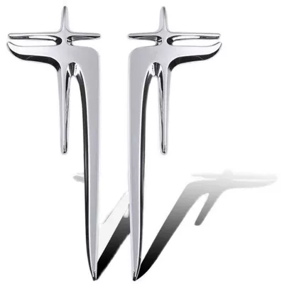 Suitable for Mercedes-Benz new C-Class and E-Class extended versions, C260L, E300L, and C200L rear fender side decals (Car logo) - standard-c188cm