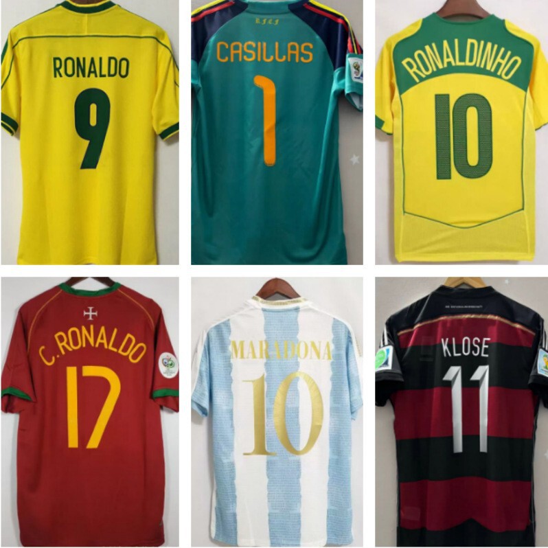 Vintage Jersey Argentina Brazil Germany Printed Number Football Shirt Ronaldo Messi Printed Number Jersey Vintage Jersey Argentina Brazil Germany Printed Number Football Shirt Ronaldo Messi Printed Number Jersey