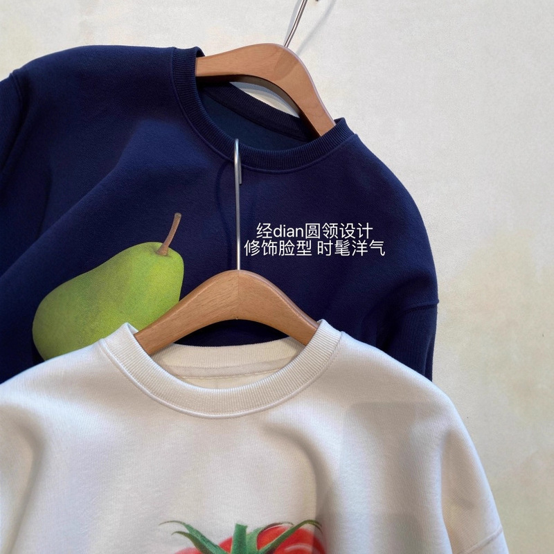ED932慵懒时髦 oversize宽松显瘦减龄印花大卫衣女上衣秋冬新|undefined