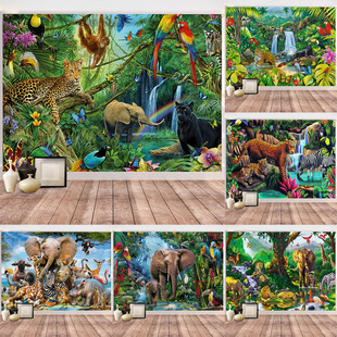 Amazon Nordic ins Animal World Tapestries Tapestries Digital Printed Tapestries Direct Supply from Manufacturers