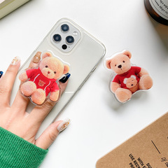 Phone Airbag Stand Korea Cute Bear Desk Lazy Phone Case Stand Back Stick Ring Clip Extendable