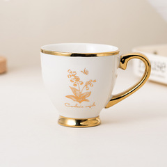 創意軽豪華電気めっき陶磁器カップ家庭用オフィス午後茶レストランコーヒーカップお土産カップマグカップ