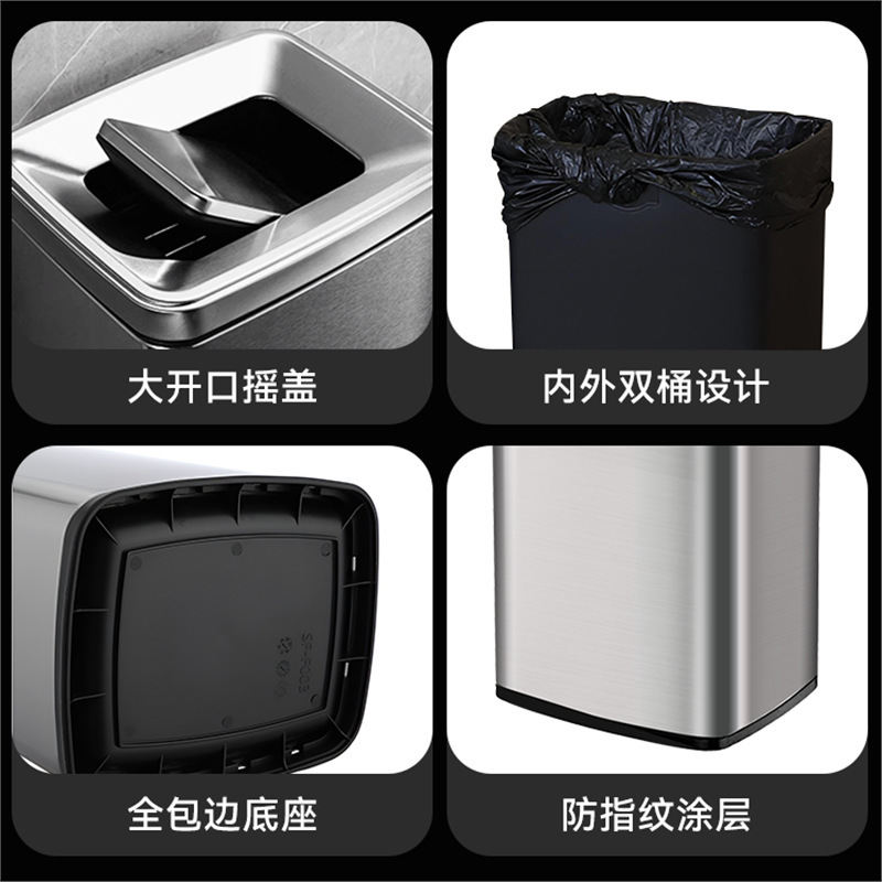 業務用トイレのステンレスの蓋をしてゴミ箱を拭きます。|undefined