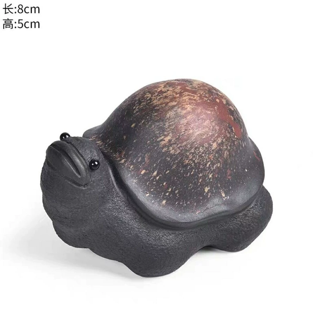 Mini Tea Pet (Zisha) Little Turtle — Handcrafted Yixing Clay Ornament, 0.15 kg