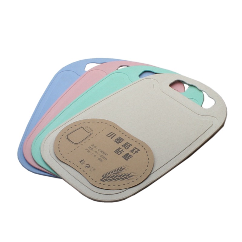 Tablero de corte de paja de trigo Tablero de frutas para el hogar Tablero de corte de verduras Cocina engrosada panel Dormitorio Tablero de corte portátil de plástico