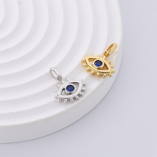 Pure Silver Demon Eye Necklace for Women - Unique, Western and Eastern Style, Exaggerated, Micro-set Zircon Blue Eye Pendant