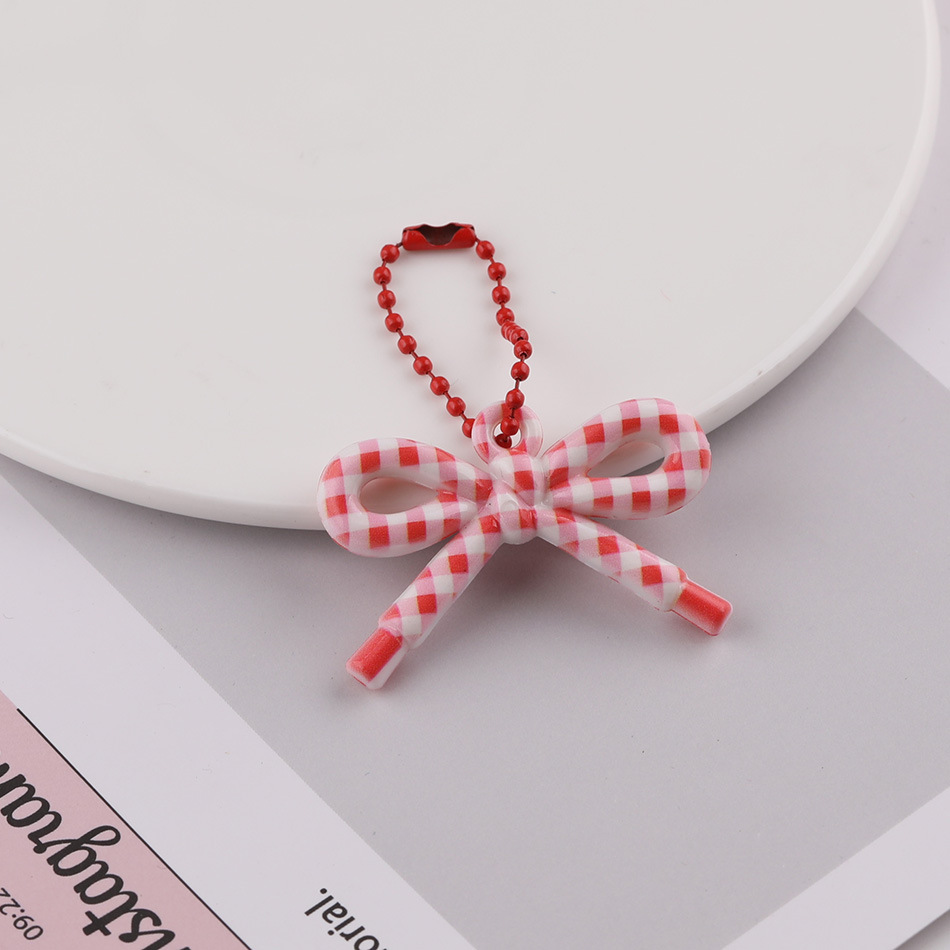 Girly Heart Bow Tie Bow Chain Keychain DIY Handmade Handmade Handmade Bean Doll Pendant