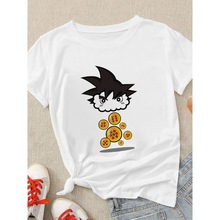 速卖通七龙珠卡通动漫休闲大码情侣圆领短袖Anime T-shirt