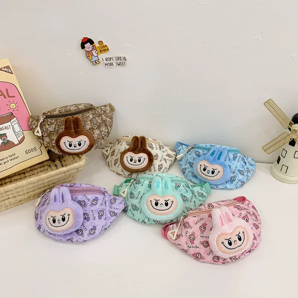 Cute Cartoon Children's Stuffed Chest Bag 2025 New Kindergarten Girls Travel Matching Bag Boys Backpack