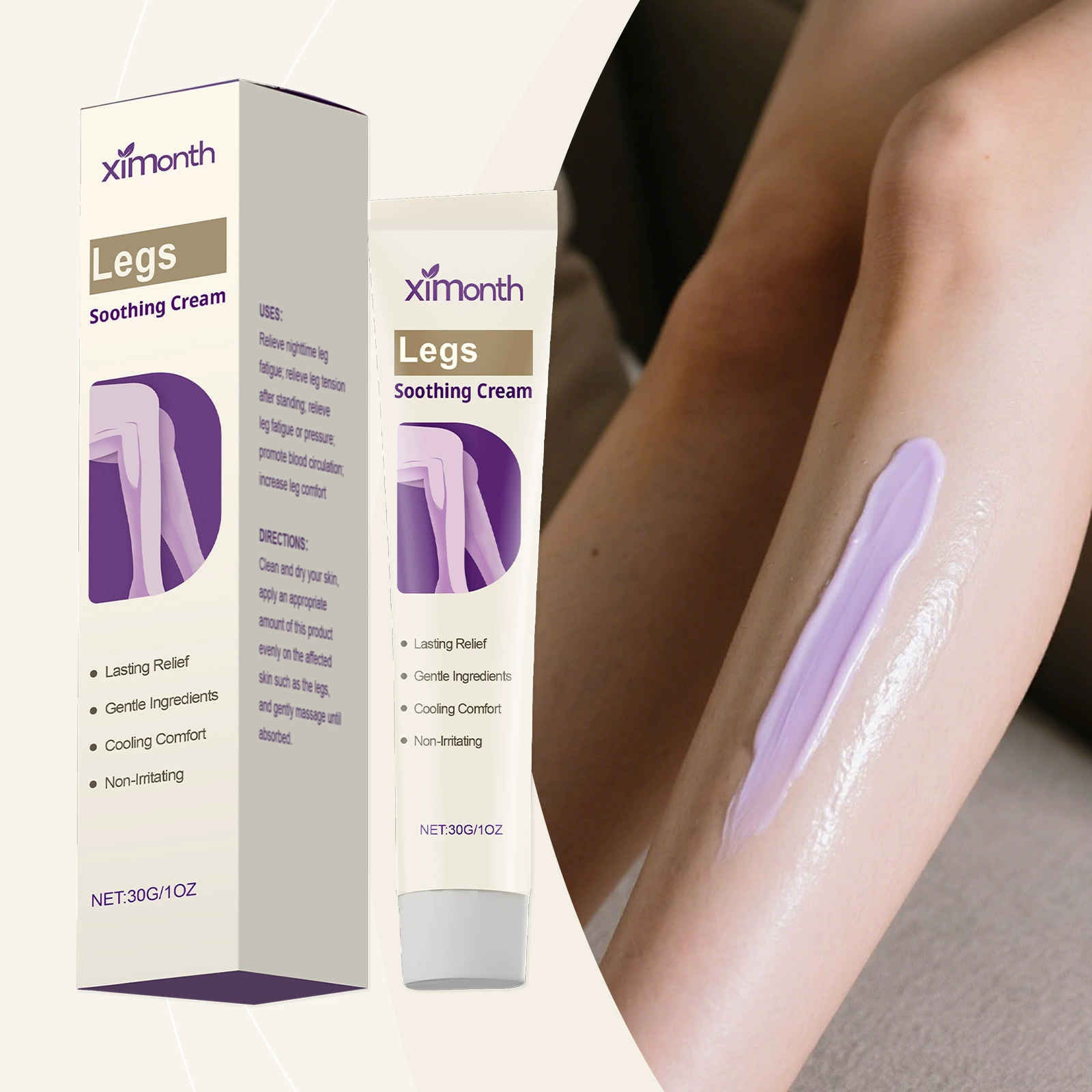 Крем для ухода за ногами XIMONTH Нежный уход и увлажнение кожи ног, наружное применение, массаж, крем для ежедневного ухода