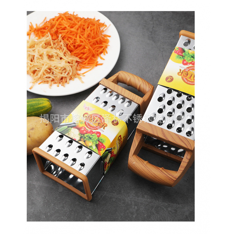 acero inoxidable cuatro cara raspador de alambre
función melón, fruta y verdura cortador de queso planador