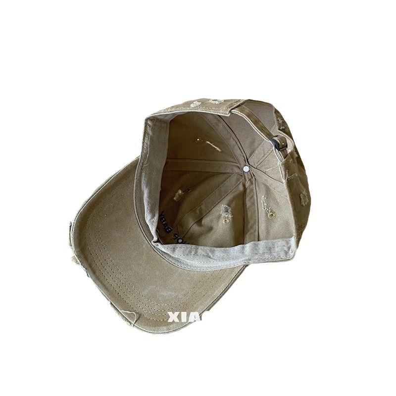Primavera y otoño personalidad de otoño sombrero de sol para niños gorra de lengua de pato estilo coreano agujero mendigo sombrero de béisbol para niños