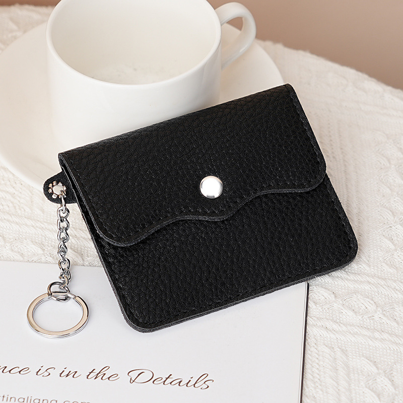 Bolsa de tarjetas ultra delgada de alto valor nominal simple multi-clip de tarjeta de tarjeta de pulsación clip de tarjeta anti-perdida cadena monedero anti-damagnetismo