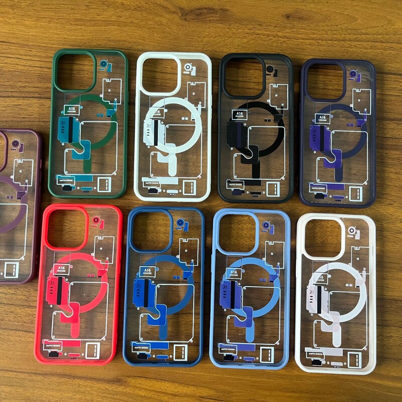 Spigen iPhone16Pro Technology Magnetic Mobile Phone Case Apple 15 New Fe Circuit Board Protective Case