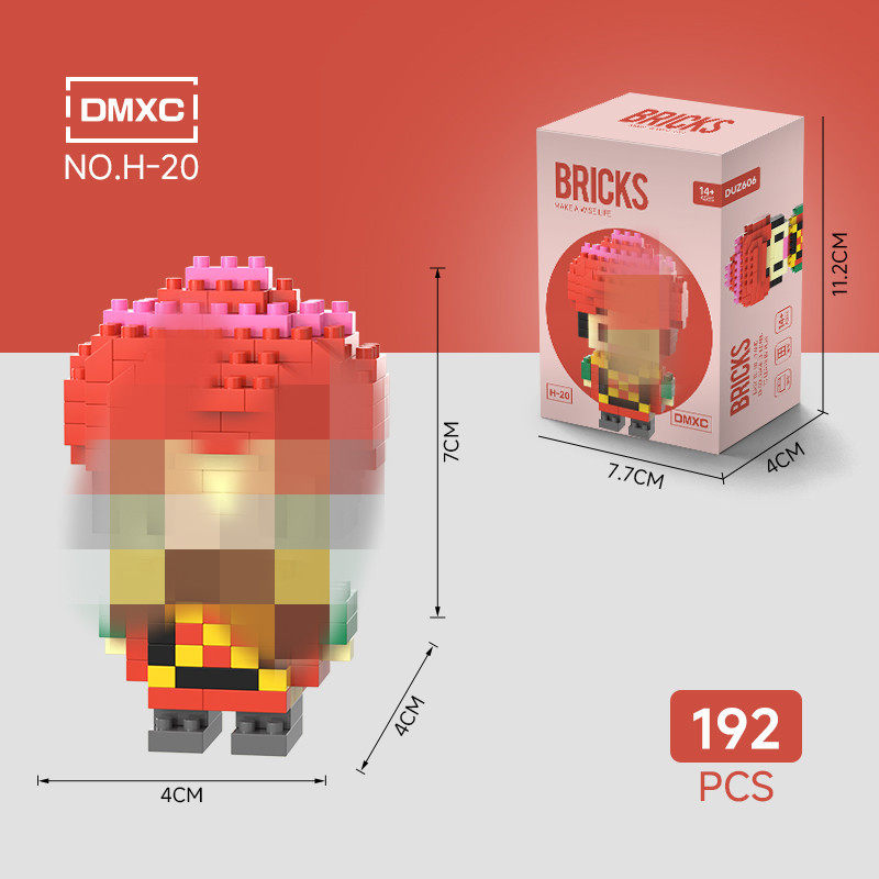 Modelo de Bloques de Construcción en Miniatura de Plástico DIY