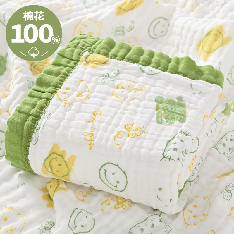 Full-cotton A-class bath towel, gauze bath towel for children, pure cotton A-class wholesale, six-layer baby blanket for newborn babies